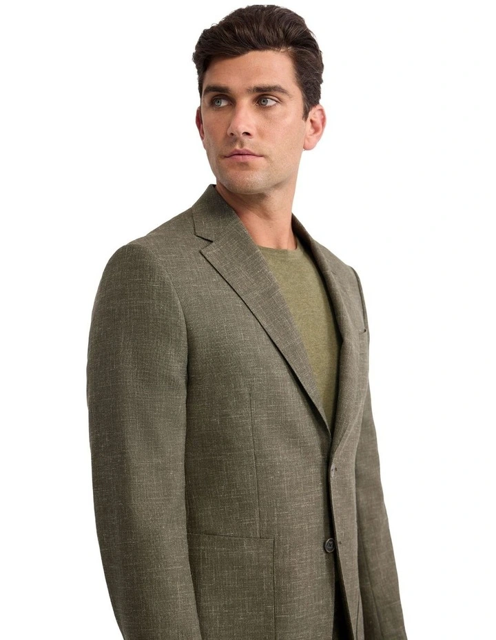 Wordsworth Wool Blend Jacket in Olive image 4