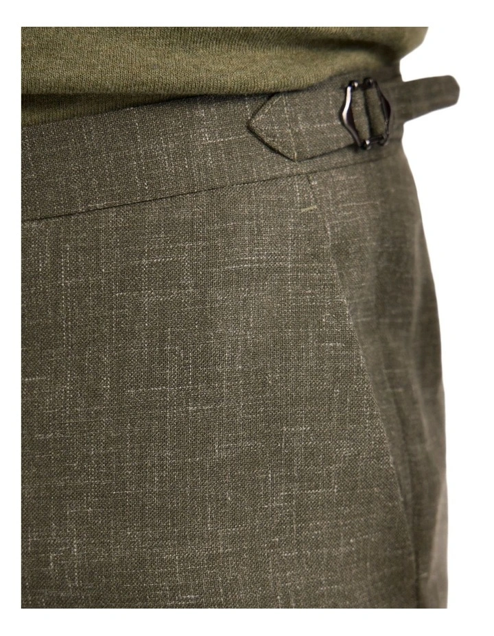 Wordsworth Wool Blend Trousers in Olive image 6