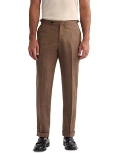 Wordsworth Wool Blend Trousers in Bark