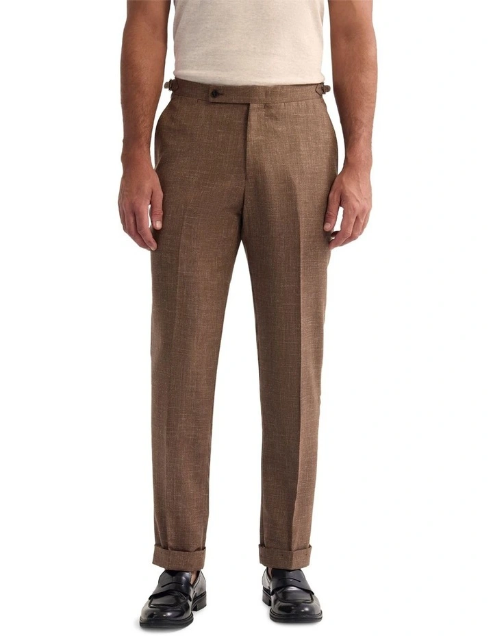 Wordsworth Wool Blend Trousers in Bark image 1