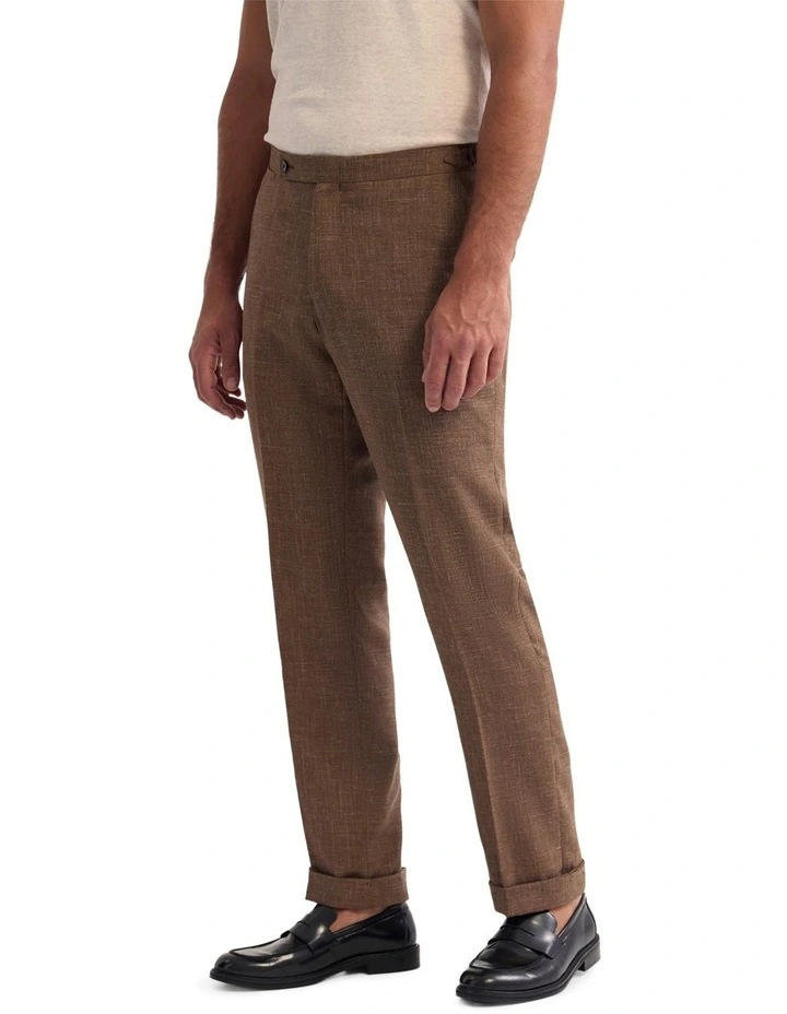 Wordsworth Wool Blend Trousers in Bark image 3