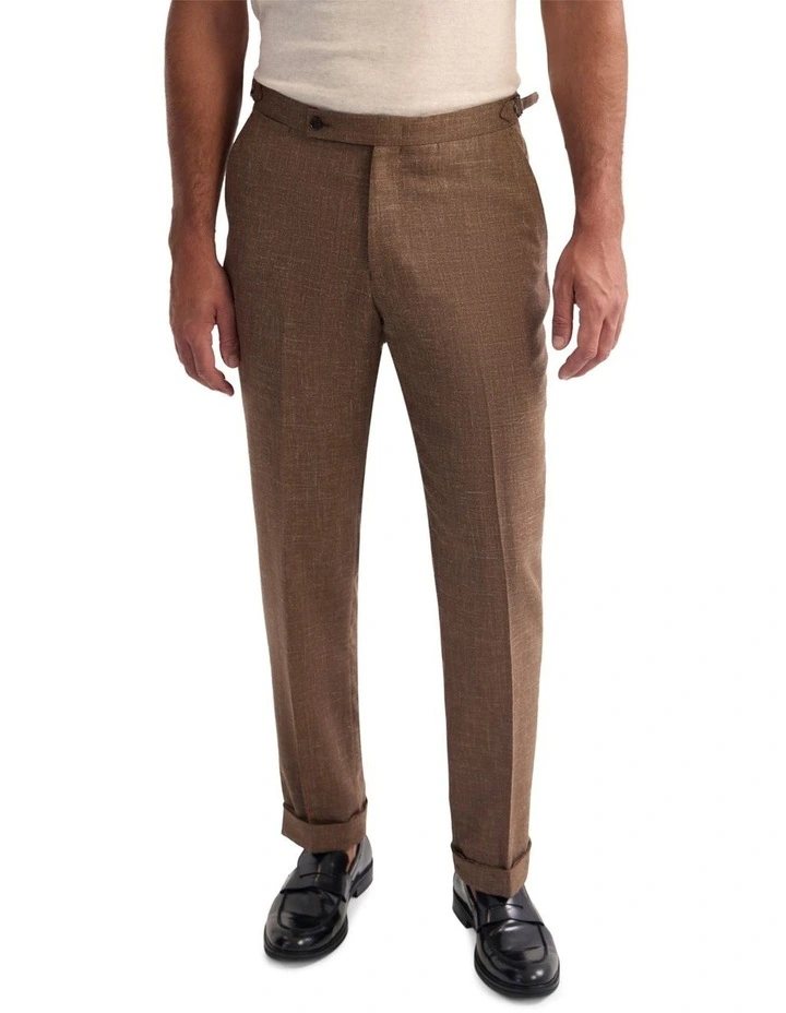 Wordsworth Wool Blend Trousers in Bark image 4