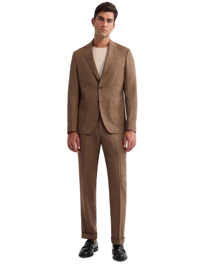 Wordsworth Wool Blend Trousers in Bark image 5