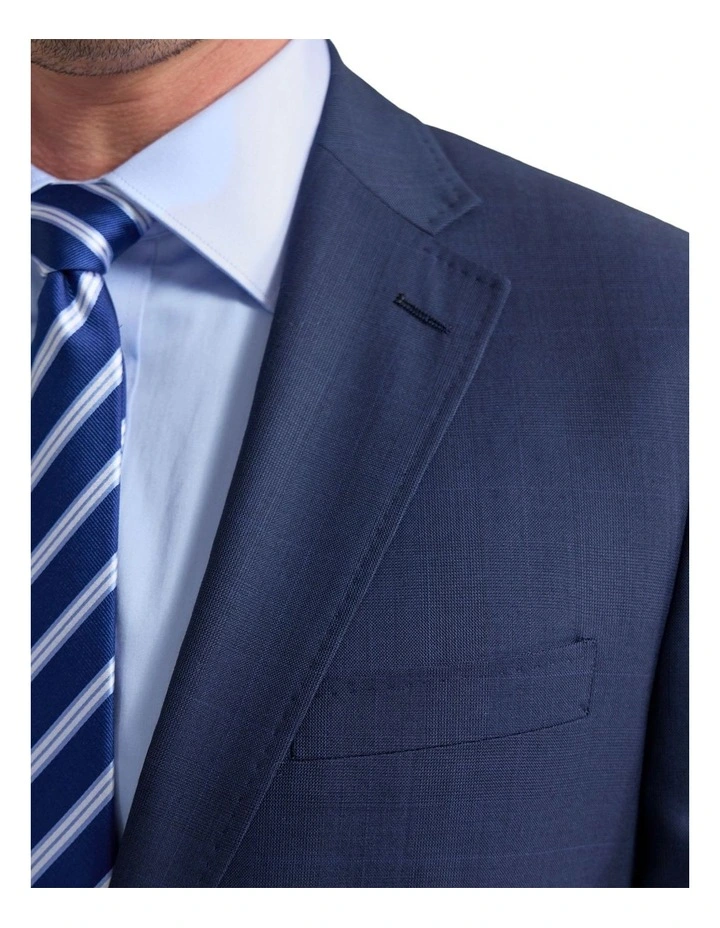 Byron Check Wool Suit Jacket in Blue image 6