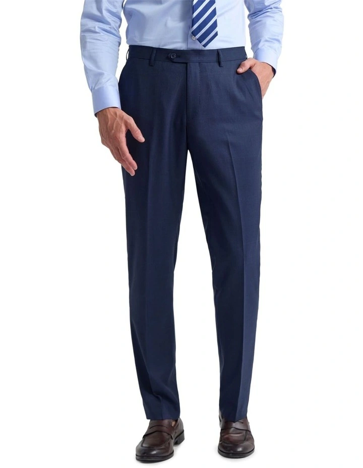 Byron Check Wool Suit Pant in Blue image 1