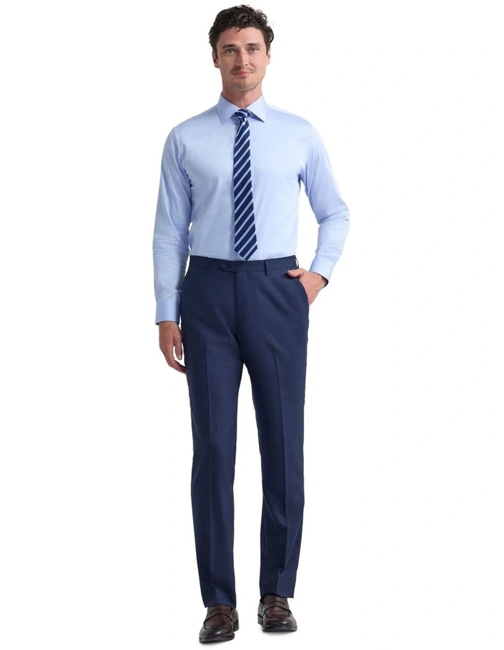 Byron Check Wool Suit Pant in Blue image 4