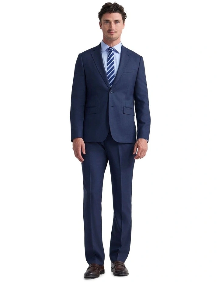 Byron Check Wool Suit Pant in Blue image 5