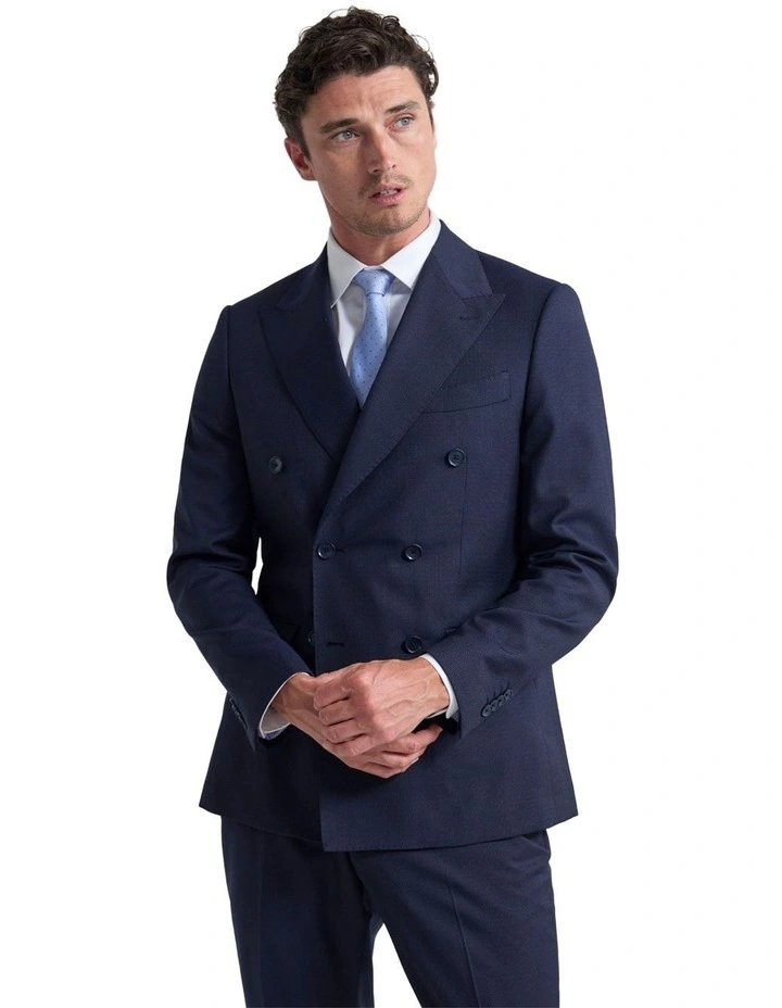 Hardy Double Breast Stripe Jacket in Navy image 1