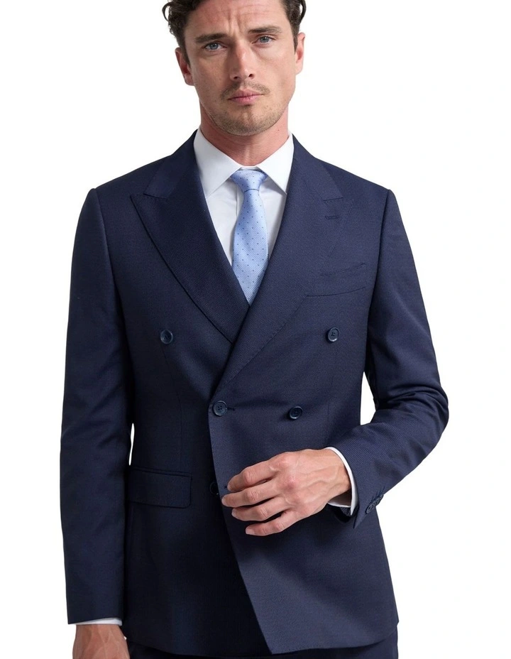 Hardy Double Breast Stripe Jacket in Navy image 2