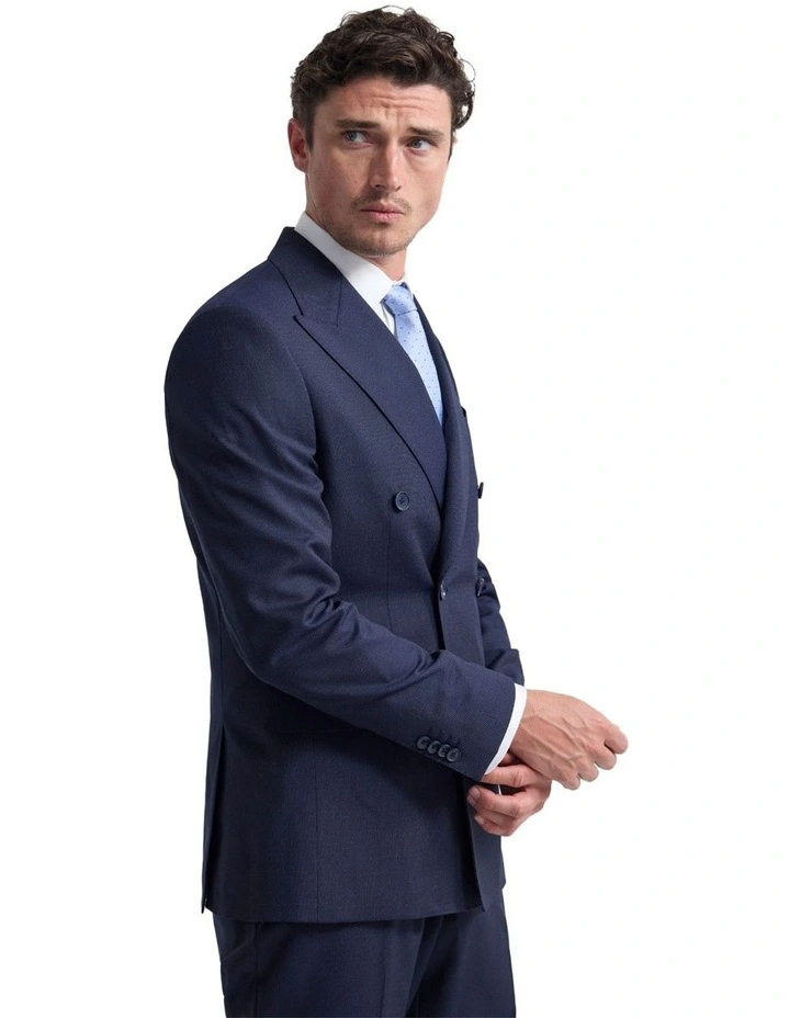 Hardy Double Breast Stripe Jacket in Navy image 3