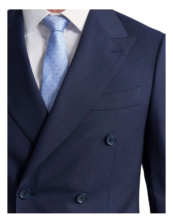 Hardy Double Breast Stripe Jacket in Navy image 6