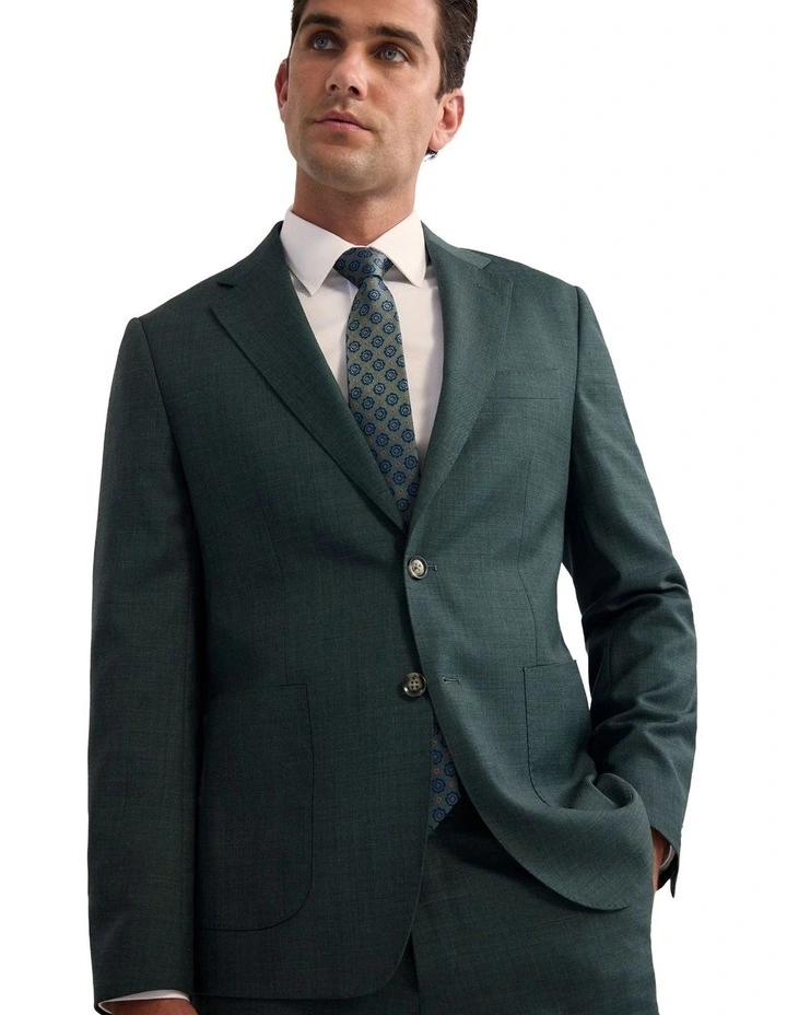 Wordsworth Wool Suit Jacket in Green image 4