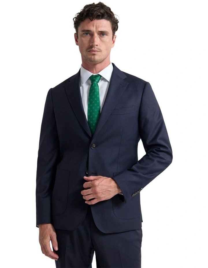 Wordsworth Wool Suit Jacket in Navy image 1