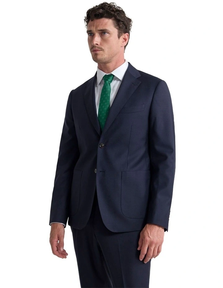 Wordsworth Wool Suit Jacket in Navy image 2