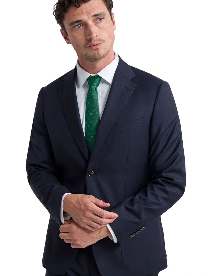 Wordsworth Wool Suit Jacket in Navy image 4