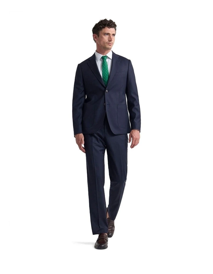 Wordsworth Wool Suit Jacket in Navy image 5
