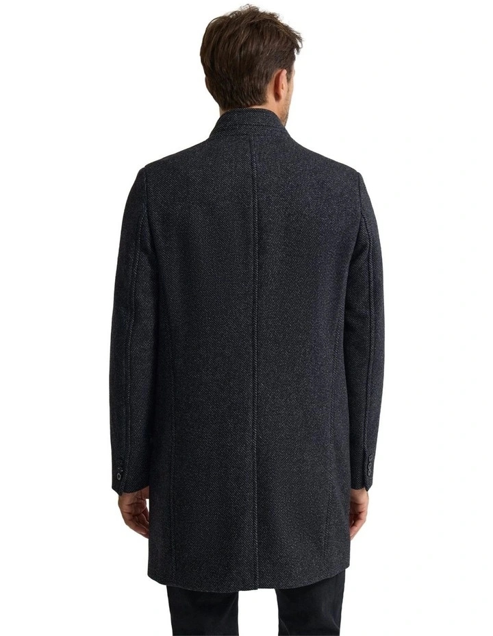 Austin Wool Rich Coat in Charcoal image 3