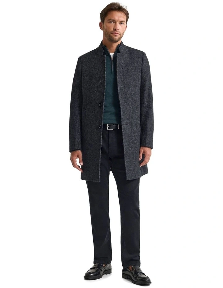 Austin Wool Rich Coat in Charcoal image 5