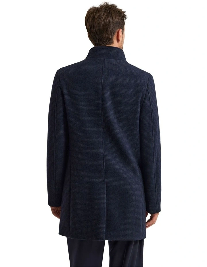 Dunbar Wool Rich Coat in Navy image 3