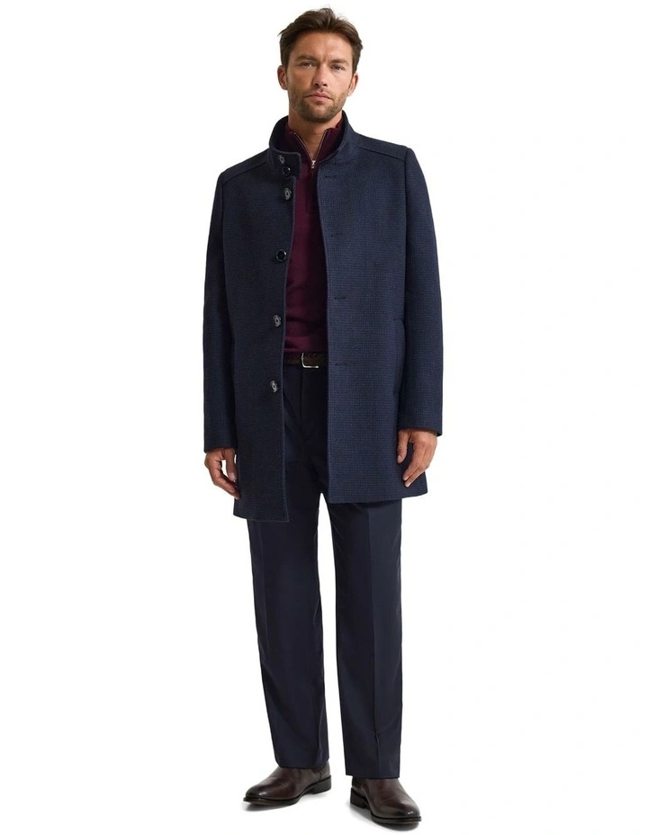 Dunbar Wool Rich Coat in Navy image 5