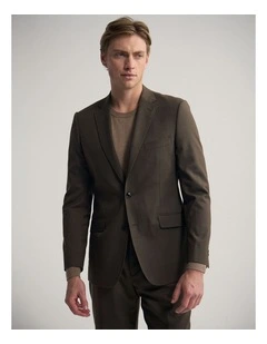 Hopkins Wool Suit Jacket in Chocolate