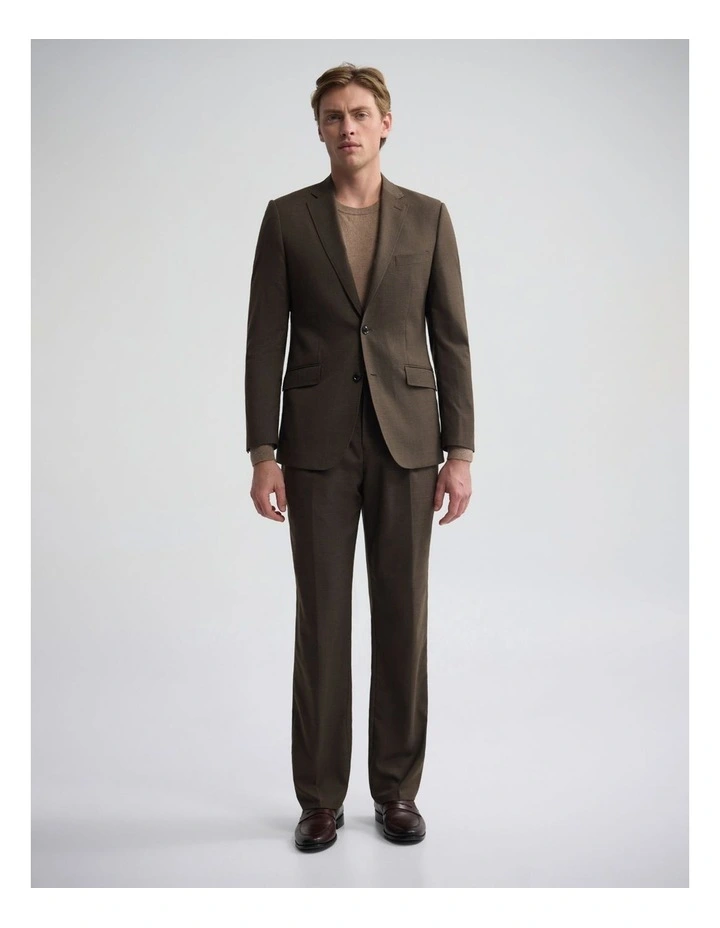 Hopkins Wool Suit Jacket in Chocolate image 2