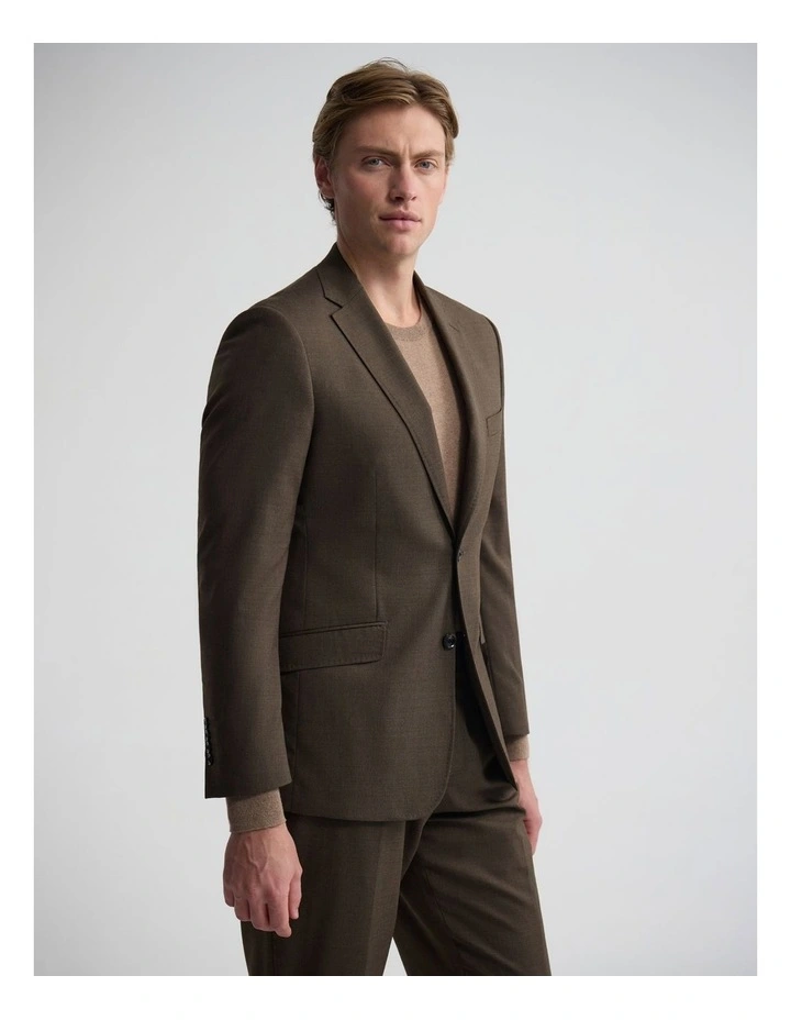 Hopkins Wool Suit Jacket in Chocolate image 4