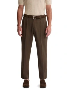 Hopkins Wool Suit Trousers in Chocolate