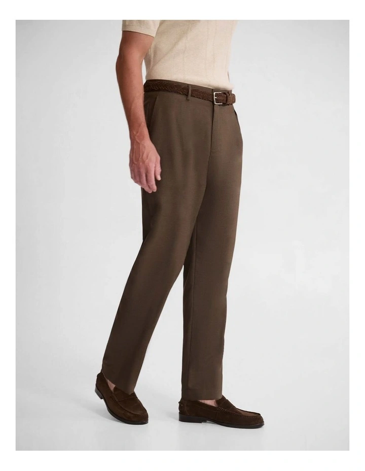 Hopkins Wool Suit Trousers in Chocolate image 2