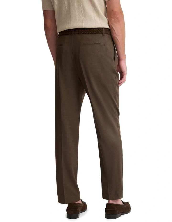 Hopkins Wool Suit Trousers in Chocolate image 2