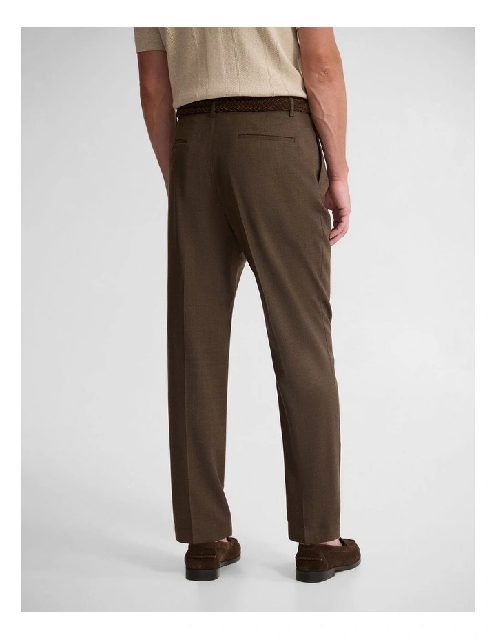 Hopkins Wool Suit Trousers in Chocolate image 3