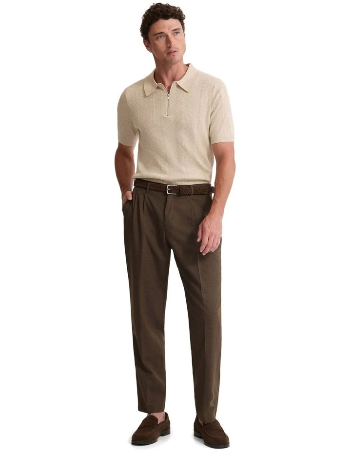 Hopkins Wool Suit Trousers in Chocolate image 5