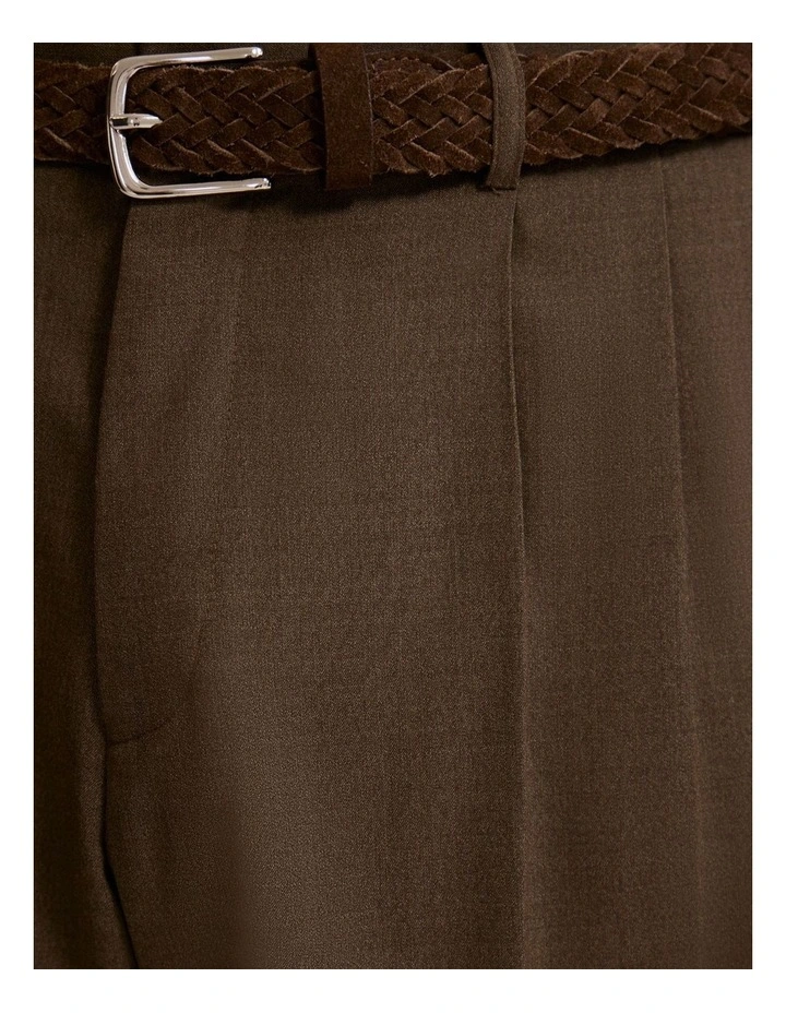 Hopkins Wool Suit Trousers in Chocolate image 6