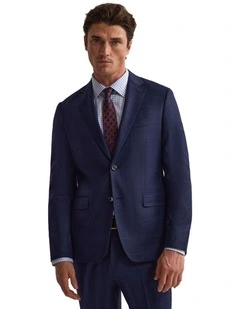 Byron Wool Suit Jacket in Navy