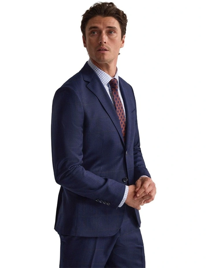 Byron Wool Suit Jacket in Navy image 2