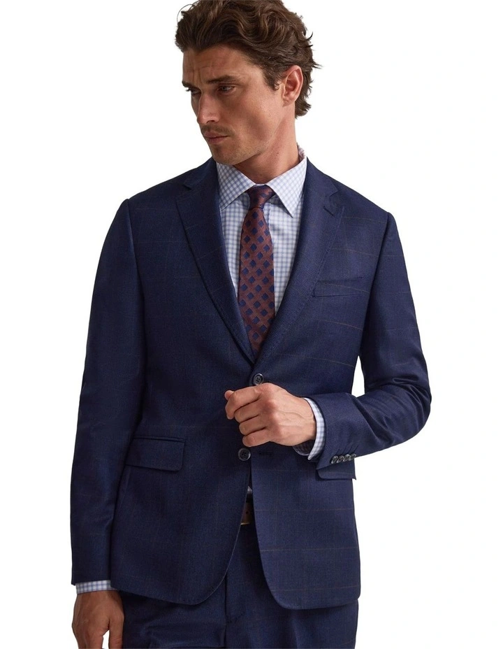 Byron Wool Suit Jacket in Navy image 4