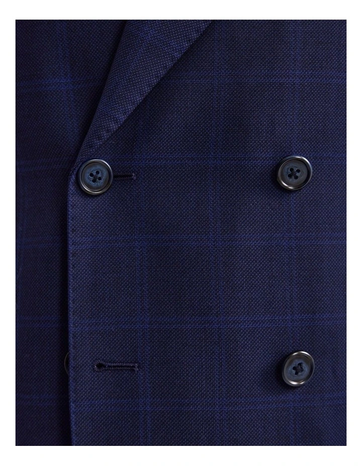 Hardy Double Breast Check Jacket in Navy image 6