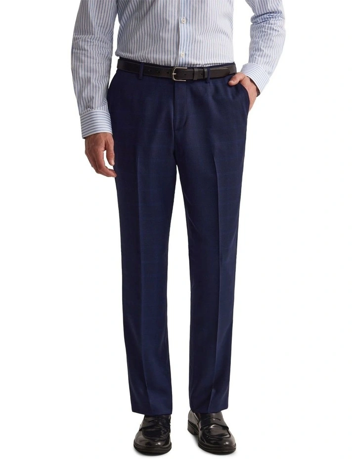 Hardy Check Suit Trousers in Navy image 1