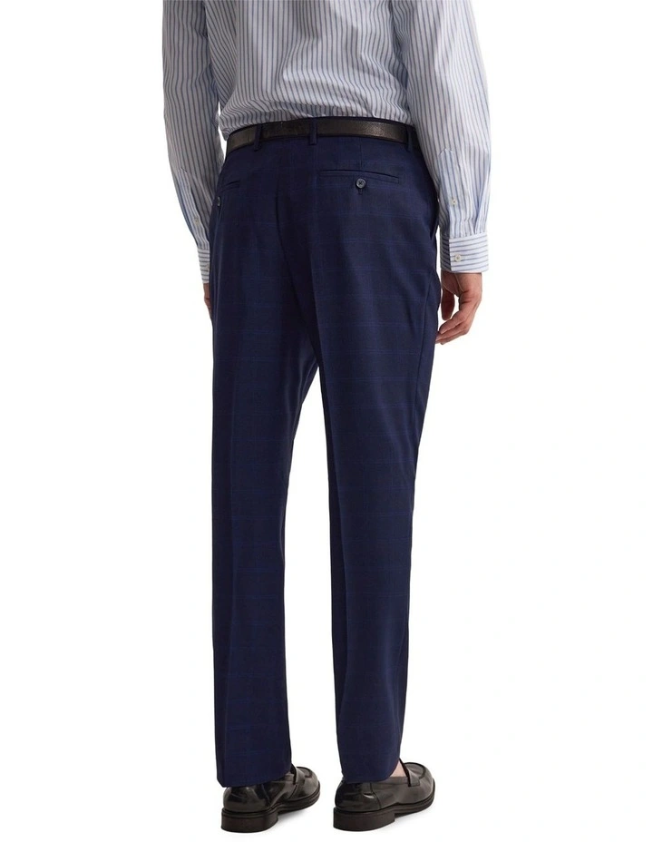 Hardy Check Suit Trousers in Navy image 2