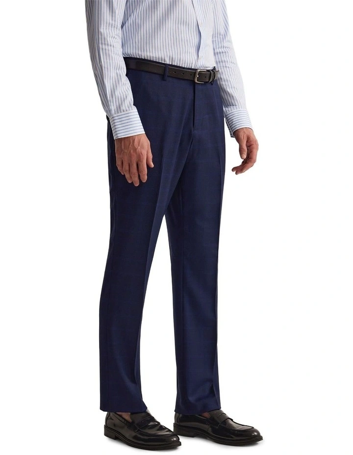 Hardy Check Suit Trousers in Navy image 3