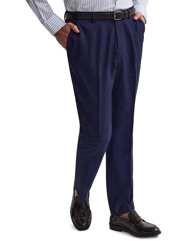 Hardy Check Suit Trousers in Navy image 4
