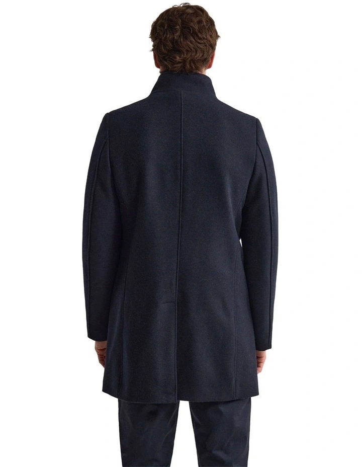 Dunbar Wool Rich Coat in Navy image 2