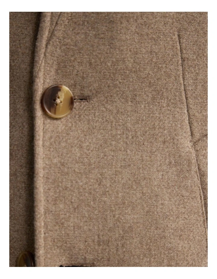 Austin Wool Rich Coat in Sand image 6