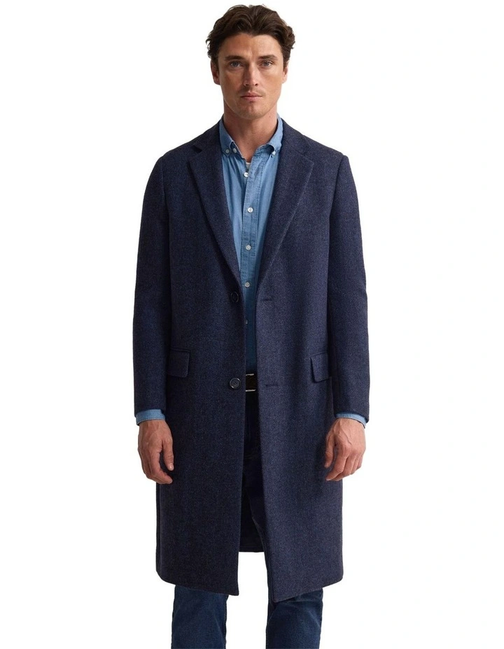 George Wool Rich Coat in Navy image 1