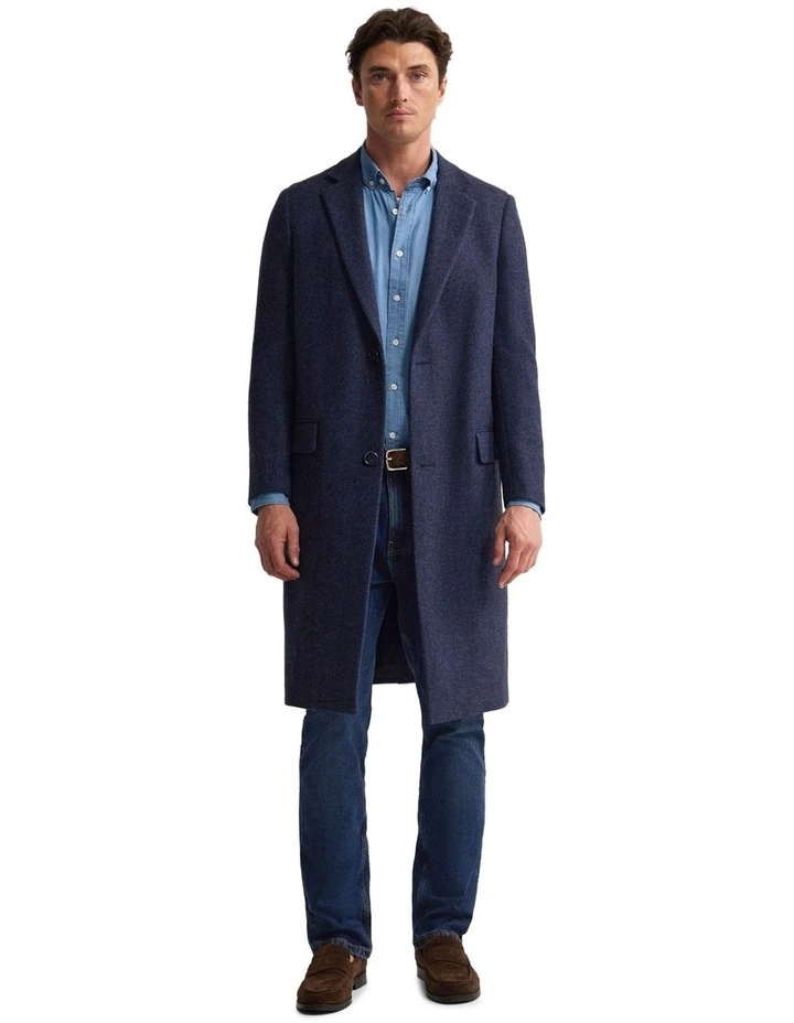 George Wool Rich Coat in Navy image 5