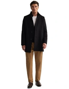 Dunbar Wool Rich Coat in Black