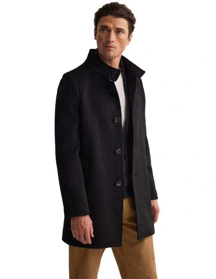 Dunbar Wool Rich Coat in Black image 2