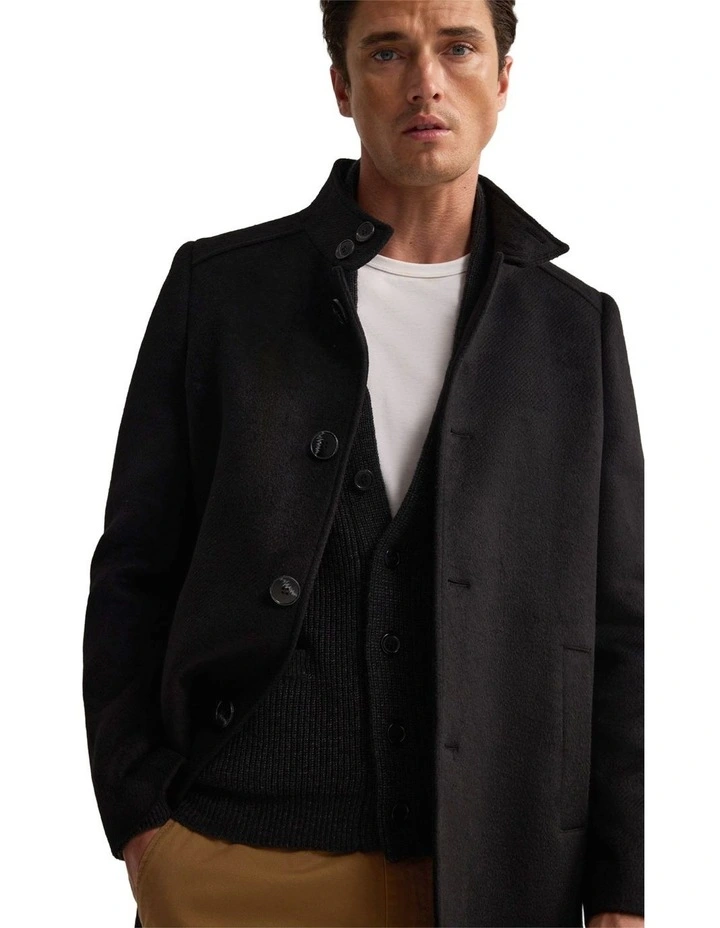 Dunbar Wool Rich Coat in Black image 4