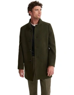 Dunbar Wool Rich Coat in Olive