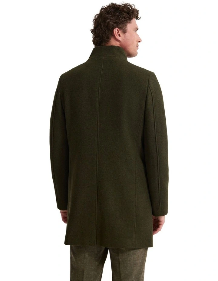 Dunbar Wool Rich Coat in Olive image 3